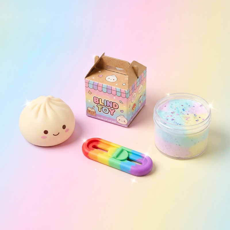 Jouets tendance pour enfants — squishy pastel, pop it et slime Playland