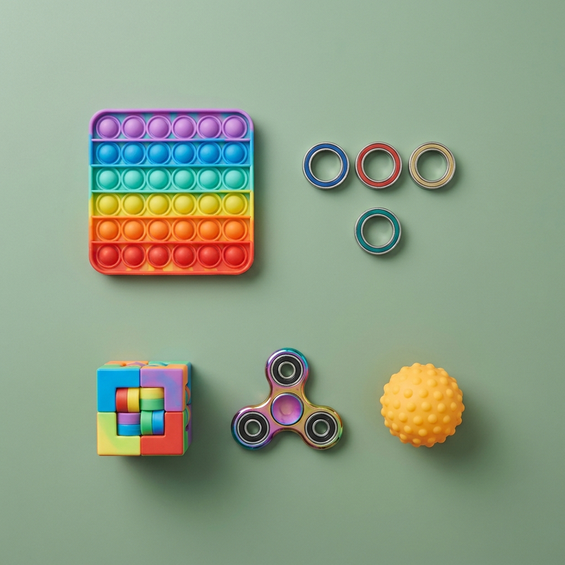 Jouets anti-stress et fidget — pop it, spinners, cubes et balles Playland