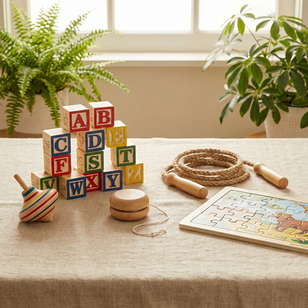 Jouets sans piles pour enfants — blocs alphabet en bois Playland