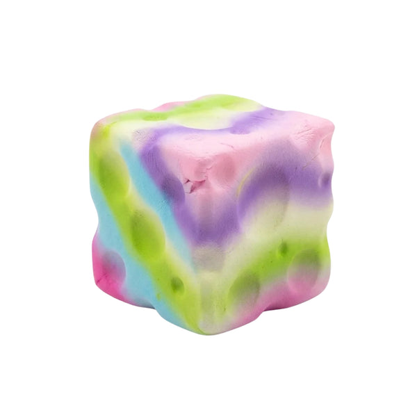 Squishy Cube Fromage Multicolore — squishy anti-stress pour enfant, Playland