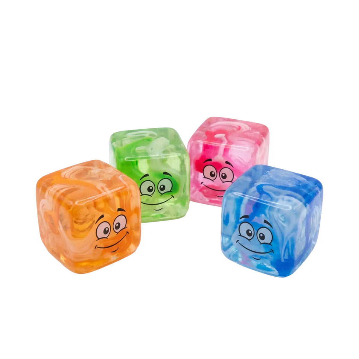 Squishy Cube Sugar Smiley Paillettes — squishy anti-stress pour enfant, Playland
